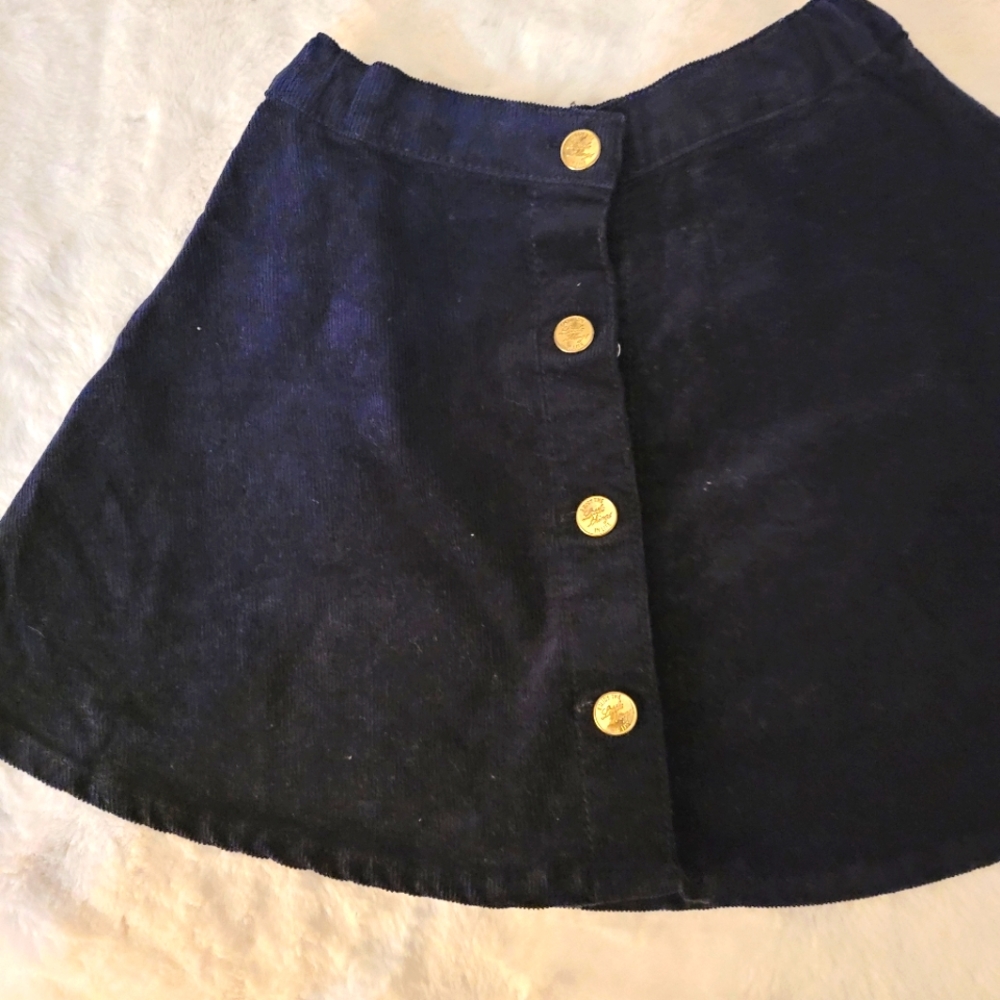Girls Navy blue corduroy skirt